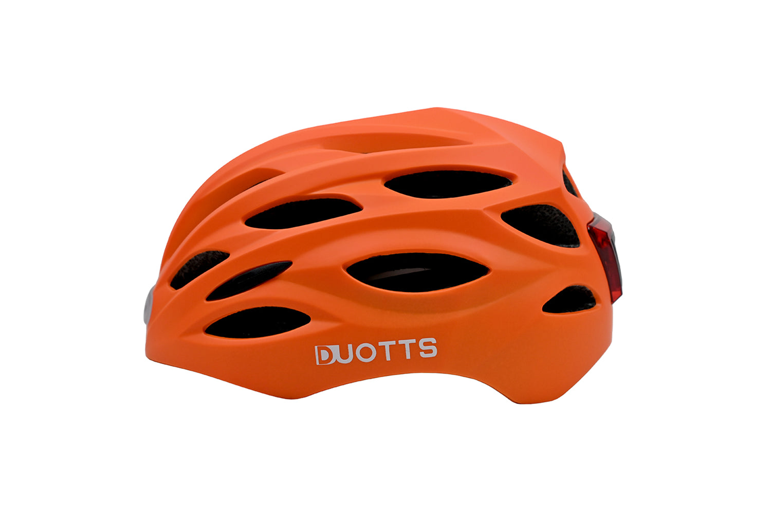 Duotts orange cycling helmet, combining vibrant style with advanced safety features for secure and enjoyable rides.