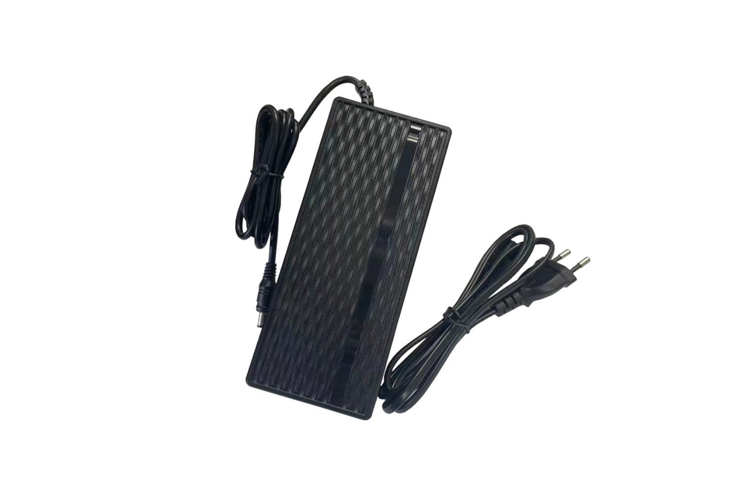 Front view of DUOTTS 54.6V ebike battery charger for quick and safe charging